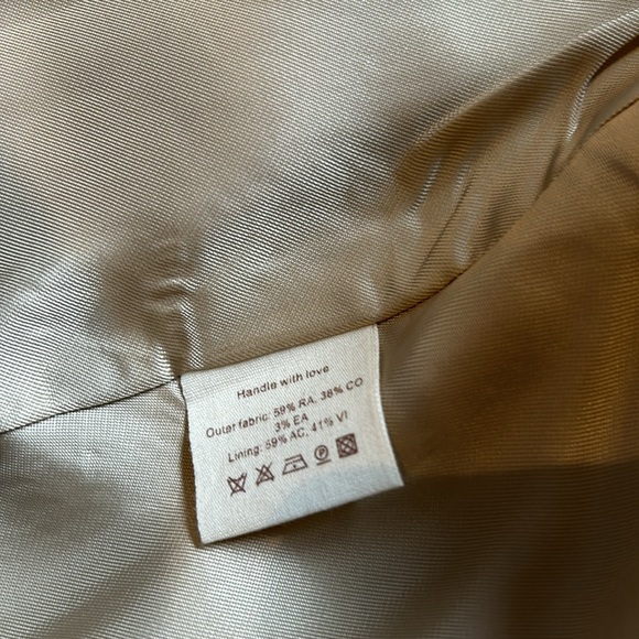Anthro Casch Taupe Pinstripe Jacket - Picture 5 of 6